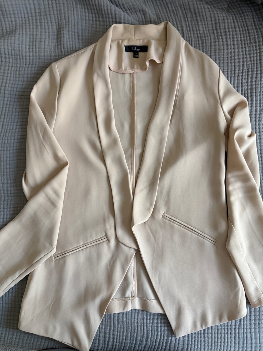 Lulu's Beige Lightweight Blazer - Picture 2 of 4